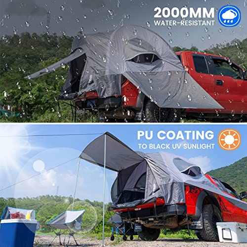 Heytrip Pickup Truck Tent Waterproof 5.5Ft-6Ft Truck Bed Tent Double Layer 2 Person Truck Tent For Camping Fishing thumb #3