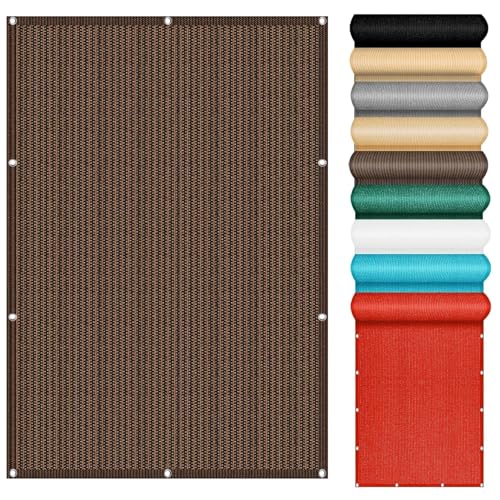 Sichtschutz für Den Balkon 140 x 190 cm Abschattung Reißfest Robust Balkon Sichtschutz Blickdicht Multi Farbe Und Größe für Carport Zaun Außen, Braun