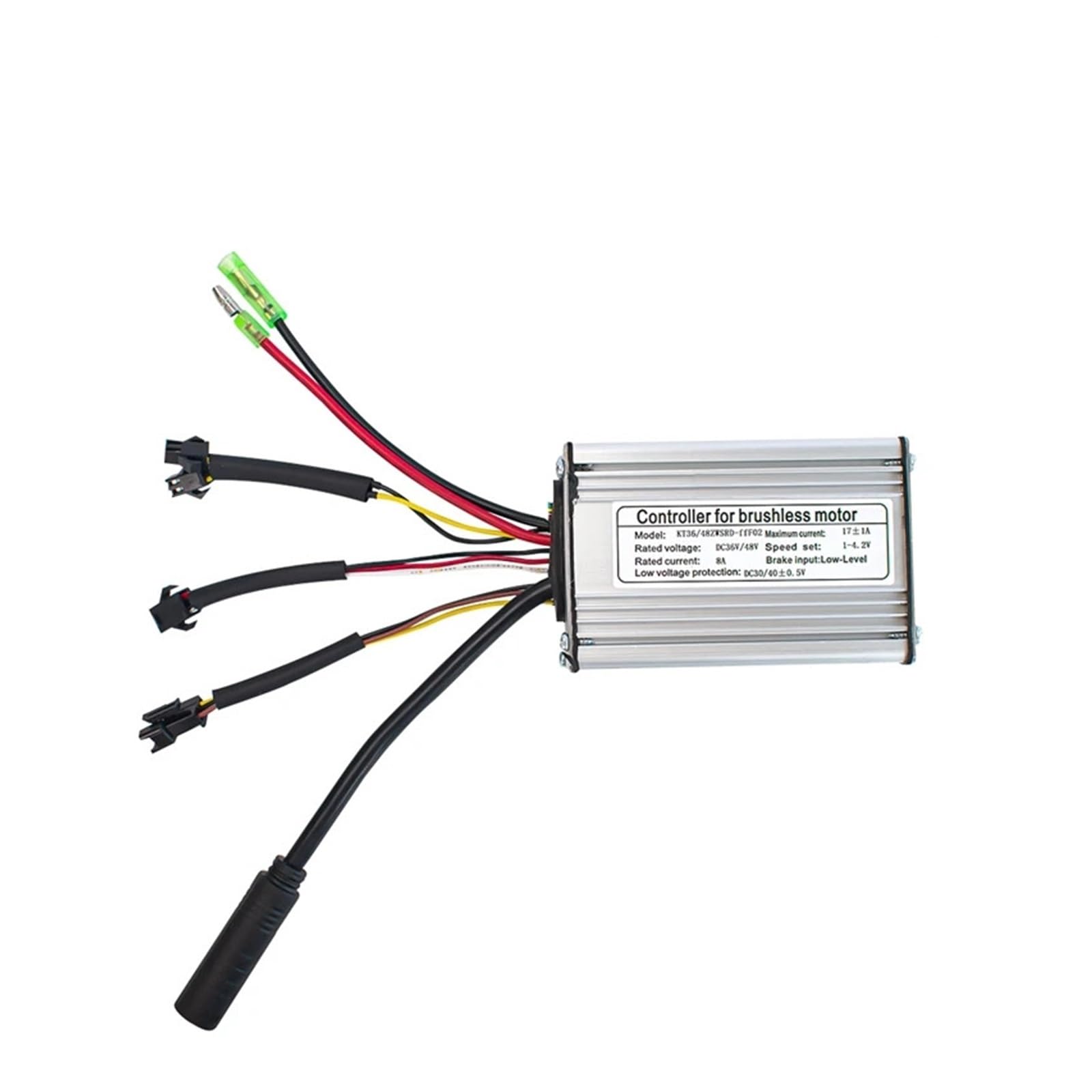 PXQCHAVLN Electric Bike Controller KT Brushless 36V 48V 250W 350W Sine Wave Hall Sensor 15A 17A 6 Mosfet E-Bike Scooter Parts(17A)