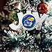 From the Heart Enterprises Kansas Jayhawks Joy with Team Logo Silver Metal Christmas Ornament Gift Tree Decoration KU