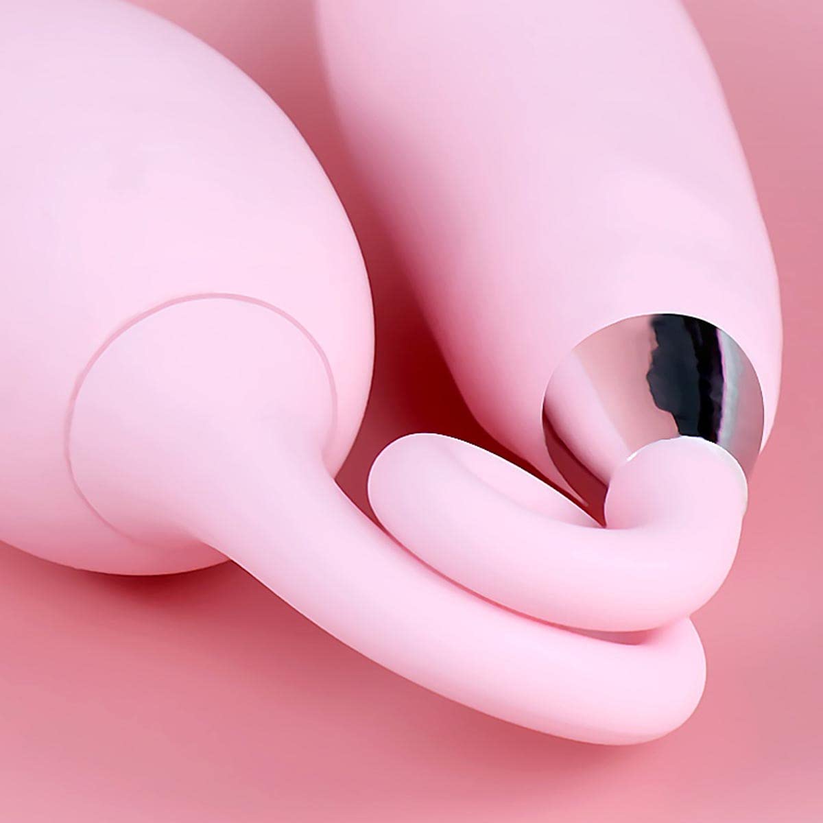 AAKOMA Vibratori Giocattoli, Vibratore Sessuale Capezzolo Stimolatore Clitorideo, Riscaldamento Intelligente 9 Frequenza Succhiamento e 7 Velocità Collisione Modalità Giocattoli Sesso Anale Pink