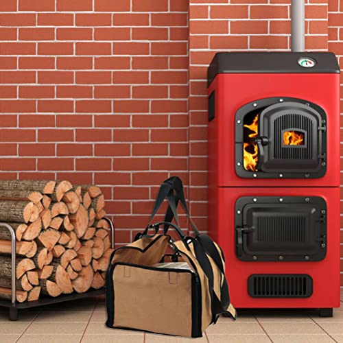 WSTERAO Borsa per legna da ardere, tela robusta