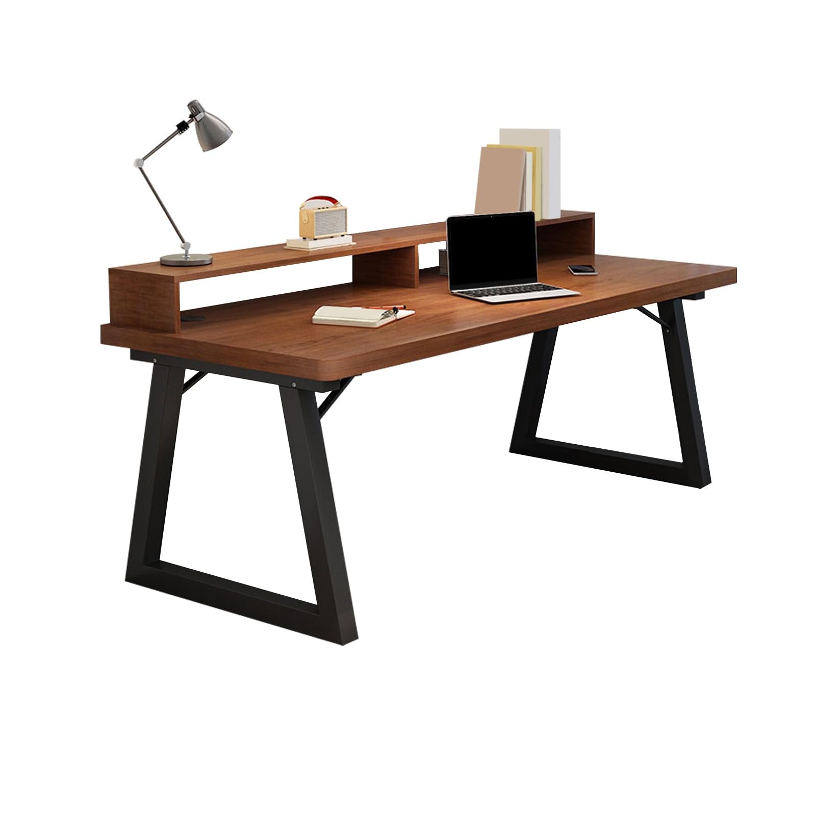 Wdsopk Brown Trapezoidal Table Legs, Stable Structure For Versatile Use, Perfect For Home Office, Study, Or Workshop - White, 100X60x75cm（-100 * 60 * 75Cm）