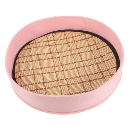 HANABASS ペットベッド クレート用犬用ベッド ネスト 小型犬用ベッド で覆われた わんわん 籐犬用ベッド 動物 犬の冷却ベッド 夏のペット冷却パッド 猫マット 筵 ピンク