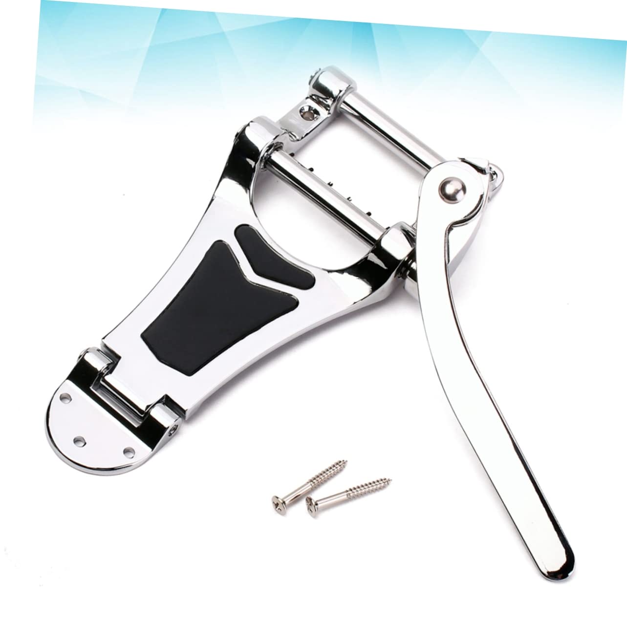Ponte Tremolo Vibrato Ga409 per Chitarra Elettrica Argento | Set Tailpiece in Metallo, Leggero e Ben Lucidato, Ricambio per Parti Chitarra Elettrica
