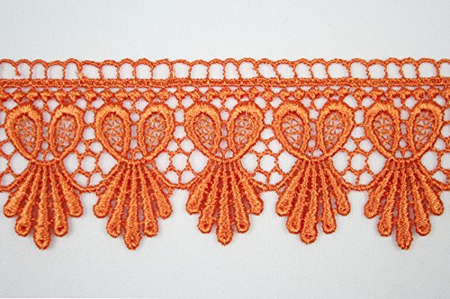 Hermosala HUB204 1.75"Wide - 20 Colors Brown Black Gray Green Blue Orange Venice Lace Trim Sewing Notions Craft Scrapbooking Supplies Sold cover