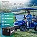 48V 105Ah Lithium Golf Cart Battery, Built-in Smart 200A BMS, Maximum 10.24 kW, Perfect for Golf Cart Clubcar, EZGO, YAMAHA, ICON, Marshell, Supports APP,with Touch Display and 58.4V22A Fast Charger