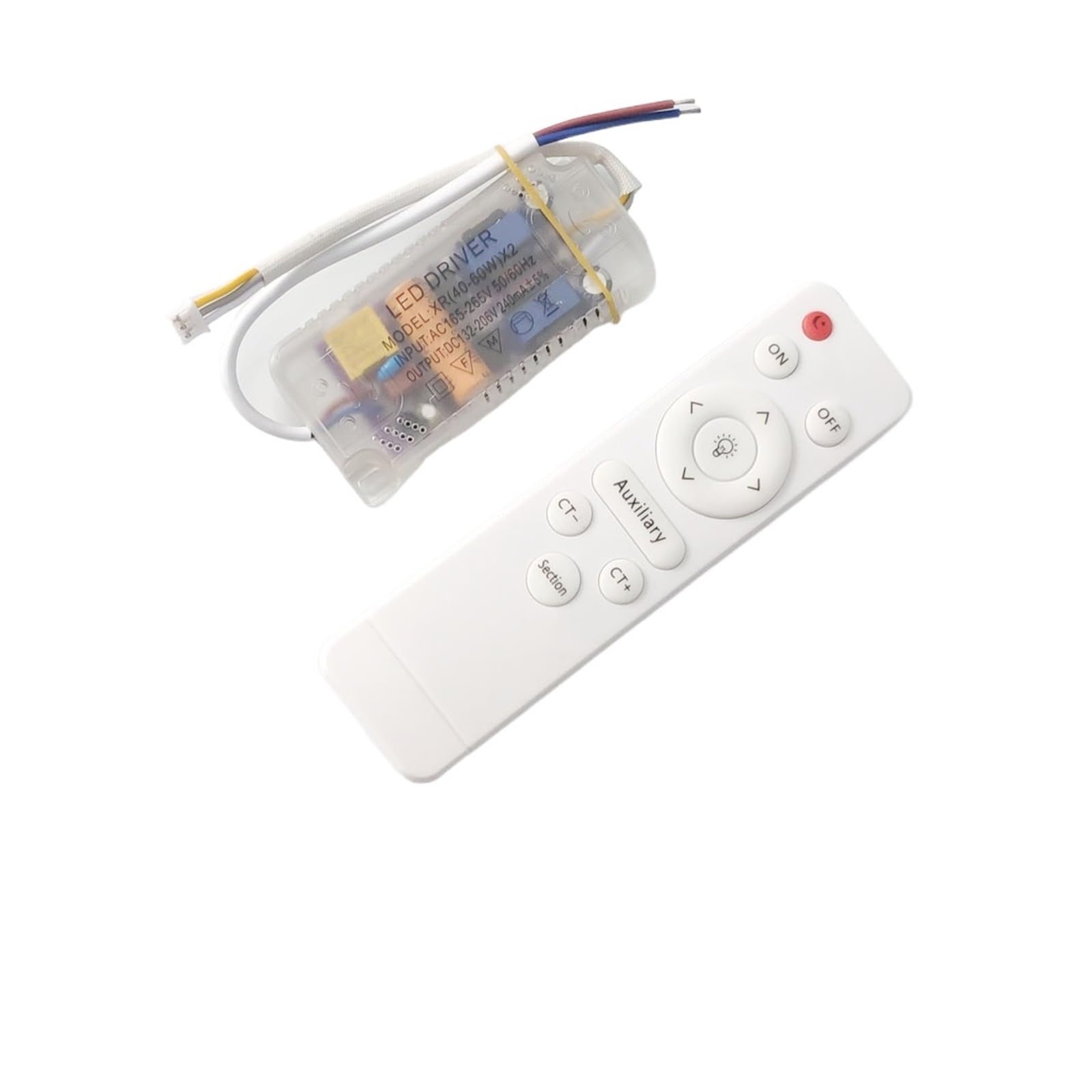 ZXAOMMBEA Infrared Remote Control Power Supply 220V dimmable Constant Current Driver 24W 40W 80W 100W 160W 200W 240W Transformer X2((40-60W) X2)