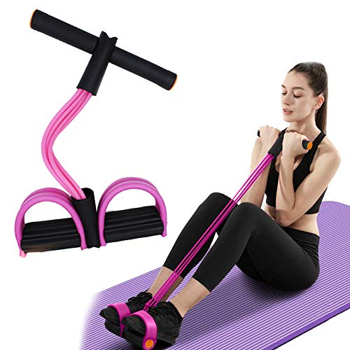 Image of FateFan Multifunction Tension Rope, 6-Tube Elastic Yoga Pedal Puller Resistance Band, Natural Latex Tension Rope Fitness, for Abdomen /Waist /Arm /Leg Stretching Slimming Training