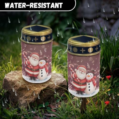 Image of Santa Christmas Cemetery Solar Lights Flameless Candle