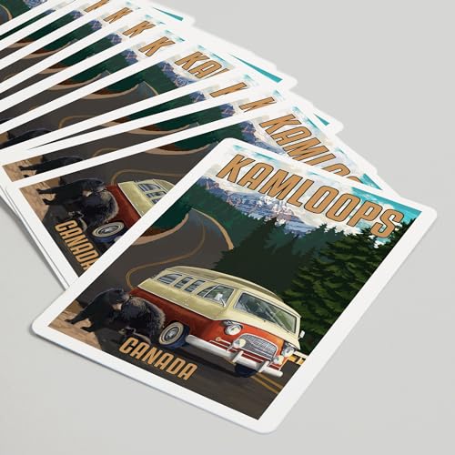 Baraja de cartas Kamloops Canadá tamaño póker 52 naipes miniatura 5