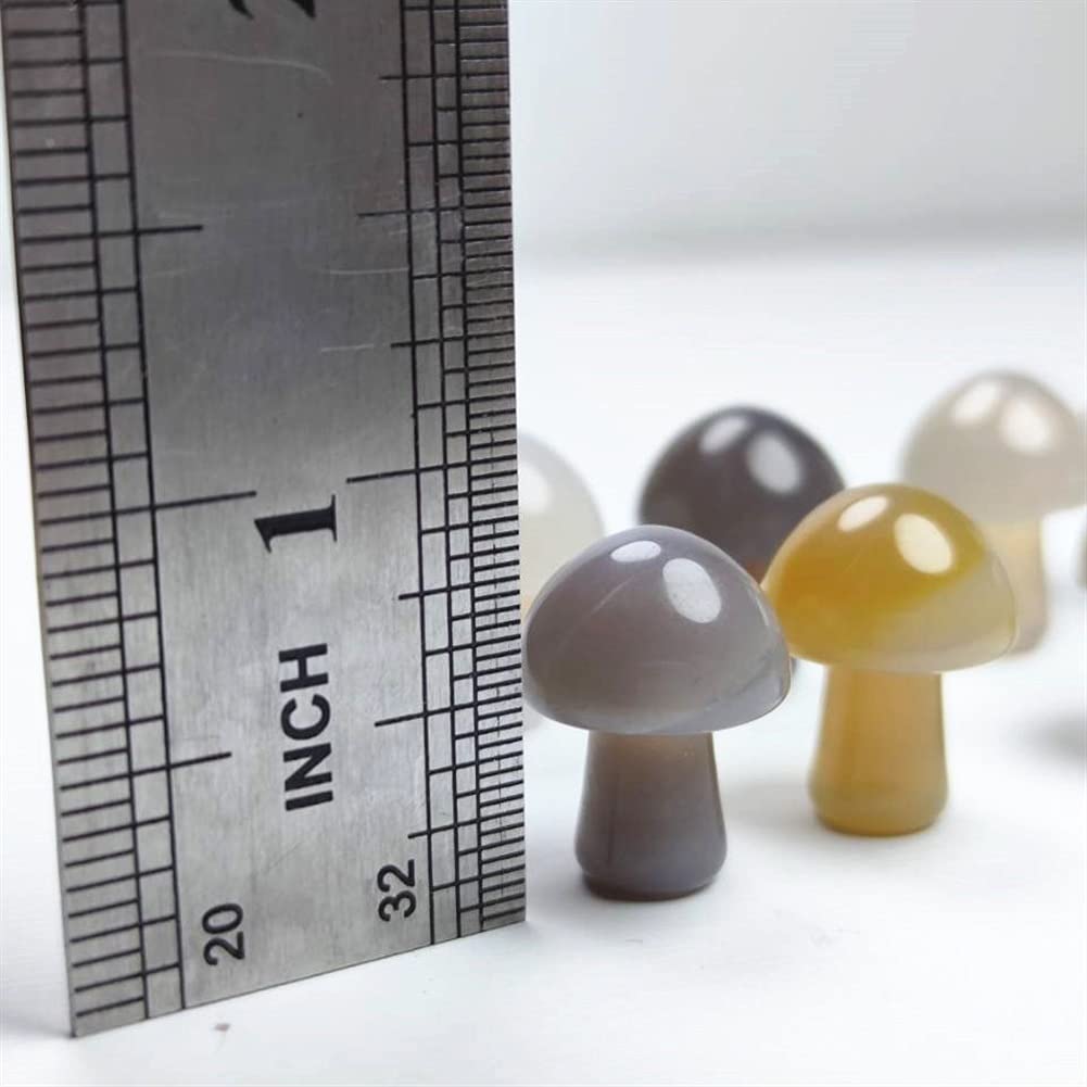 Piedra de ágata de Cristal, Cristal de Cuarzo Natural, Maceta en Forma de Hongo y decoración de peceras Equilibrio decoración de Piedras Preciosas Inicio Colecciones (Size : One Size)
