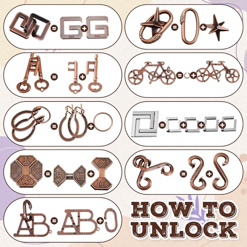 Yilloog VI-1011--01 24 Pcs Metal Puzzles 3D Puzzle Game Toys Brain Games thumb #3