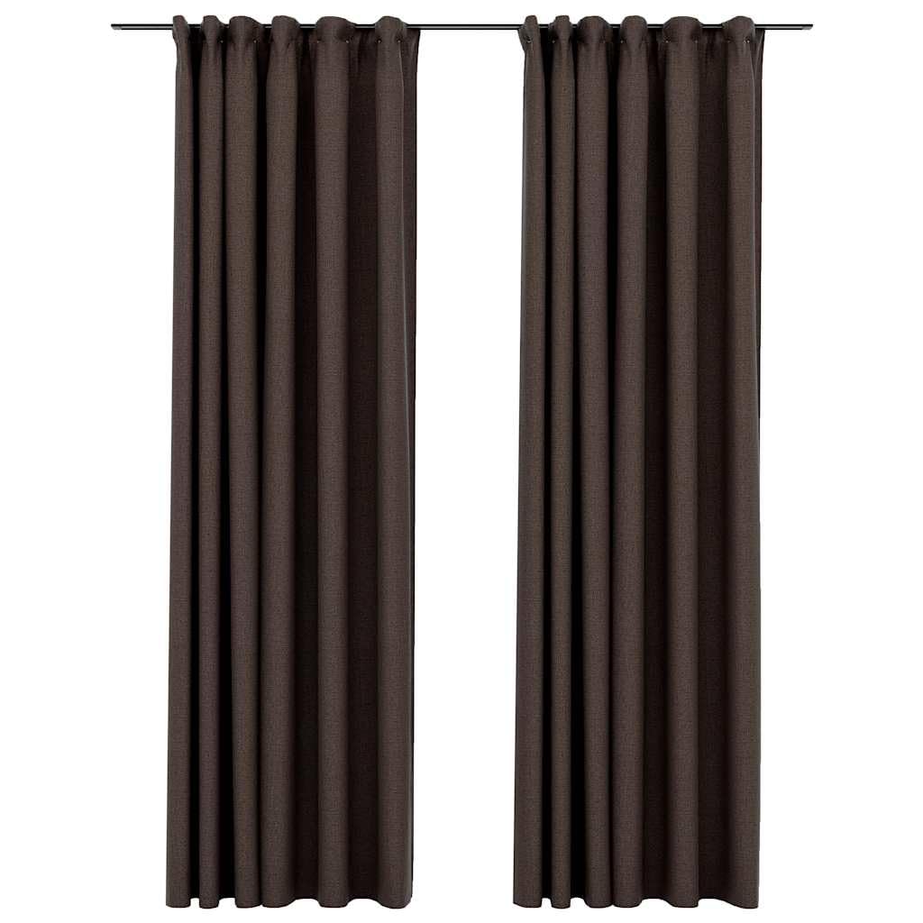 Rideaux occultants aspect lin pour chambre à coucher et cuisine lumineuse