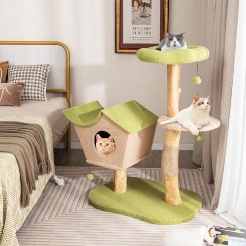 Árbol para Gatos de Madera Multi-niveles 43 Pulgadas miniatura 2