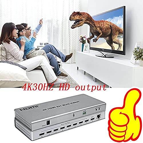 Image of Microware 4K Video 8x1 HDMI Quad Multi-Viewer with Seamless Switcher Selector 3D 1080p, 8x1 PIP Mode Multi-Viewer