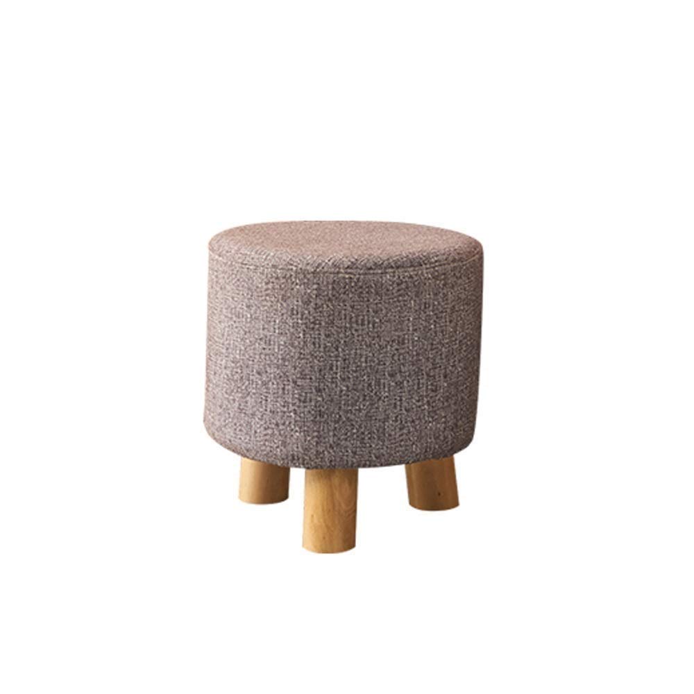 Repose-pieds canapé lavable en tissu et tabouret rond pour salon