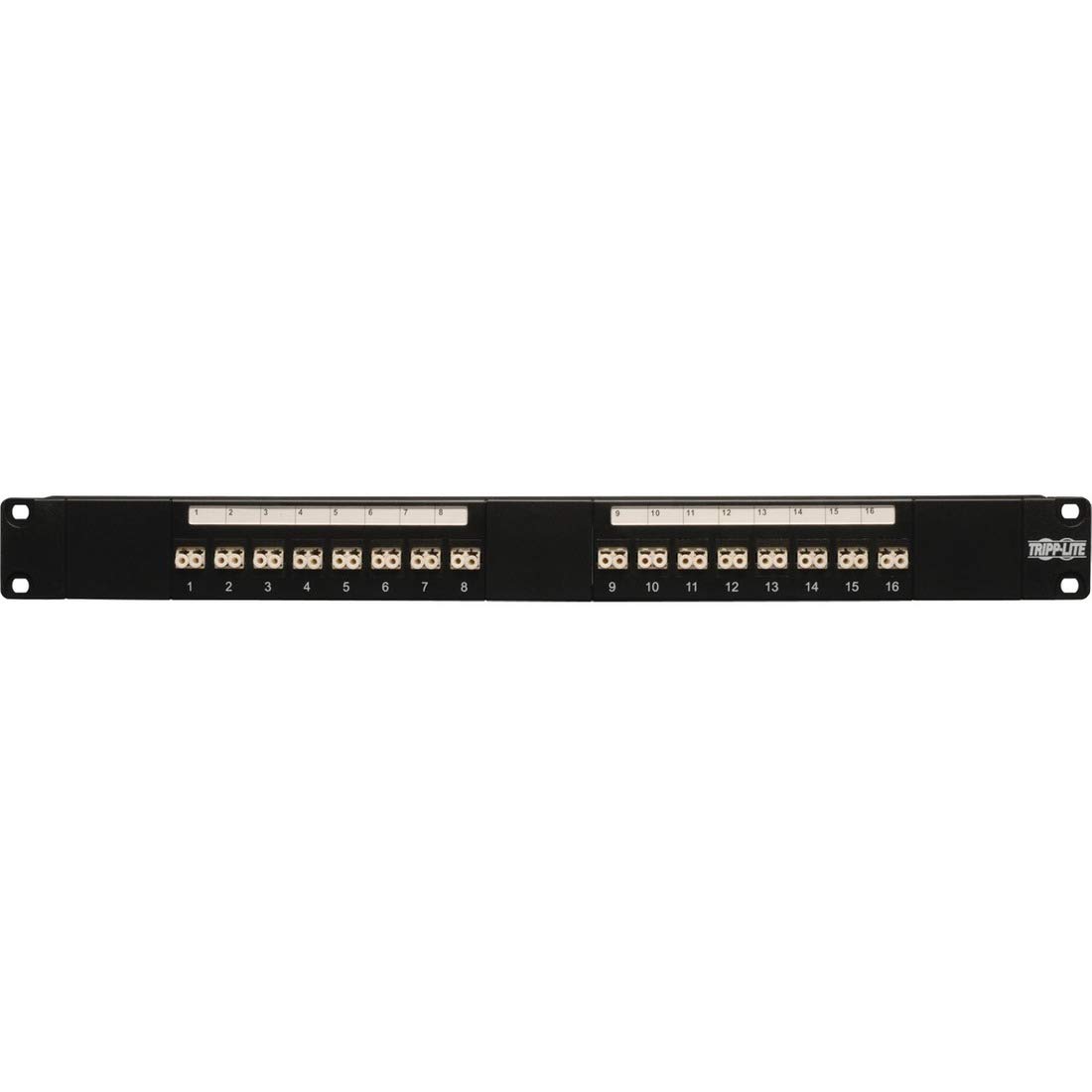 Tripp Lite Square D N490-016-LCLC Fiber Patch Panel, 1U, LC/LC - 16 Port, Black