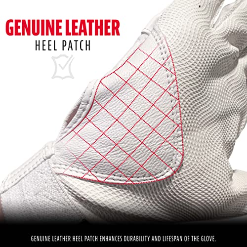 Franklin Sports MLB Classic XT Batting Gloves - Adult + Youth Batting Glove Pairs - Baseball + Softball Batting Gloves - Image 4