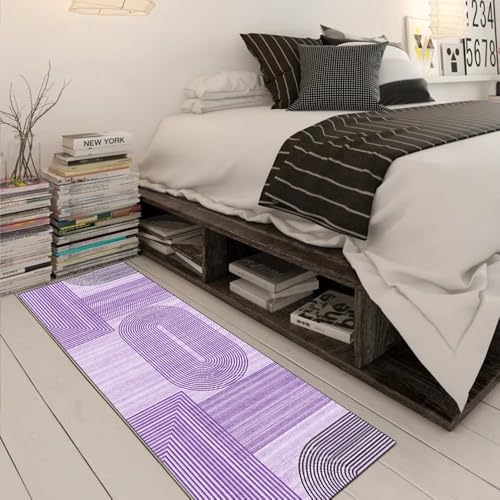 Alfombras modernas de pasillo en color morado para proteger y decorar tu hogar 3