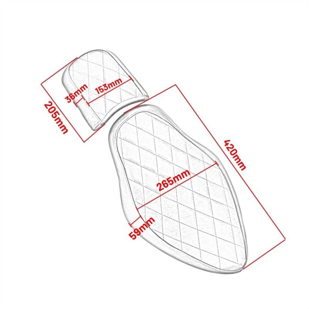 ENLIGMA Sedile per Moto Moto Two-Up Sedile Anteriore Posteriore in Pelle Conducente Cuscino Passeggero per Sportster XL 48 883 1200 2004-2018 Moto Set Cuscino Sella Moto