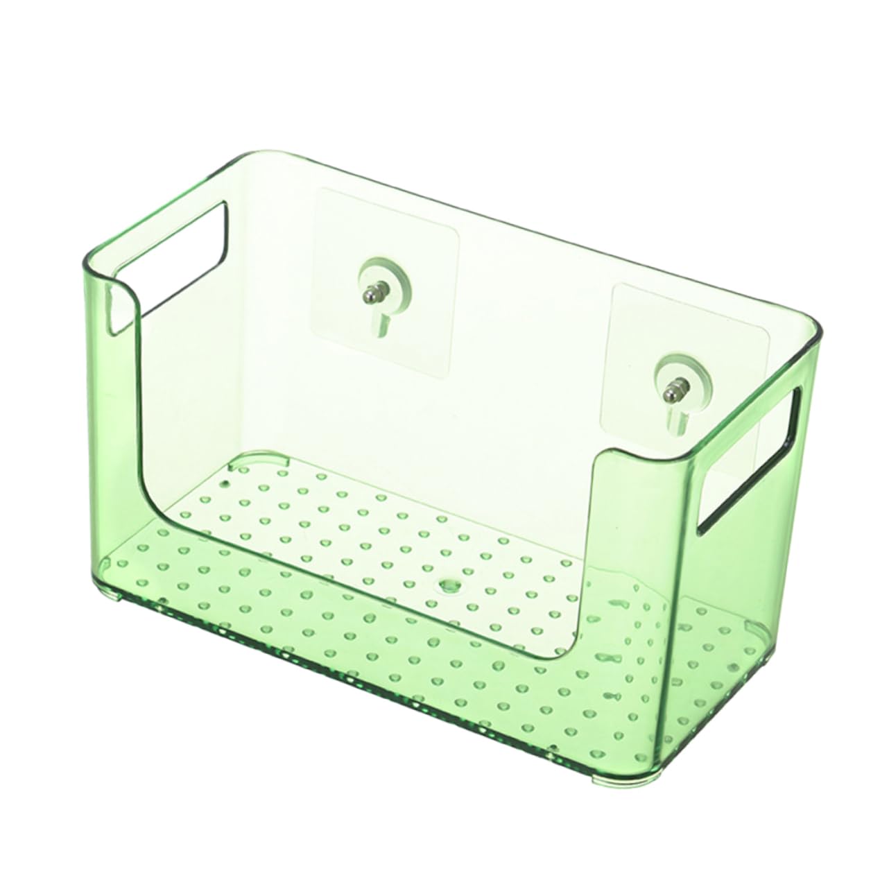 Amosfun Shower Basket Wall-mounted Storage Caddy Adhesive Soap Holder for Bathroom Shelf for Shampoo Cleaning Supplies Easy Installation
