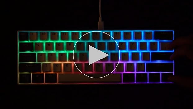 iLovBee i61 Mechanical Keyboard 60 Percent, Wired RGB Gaming