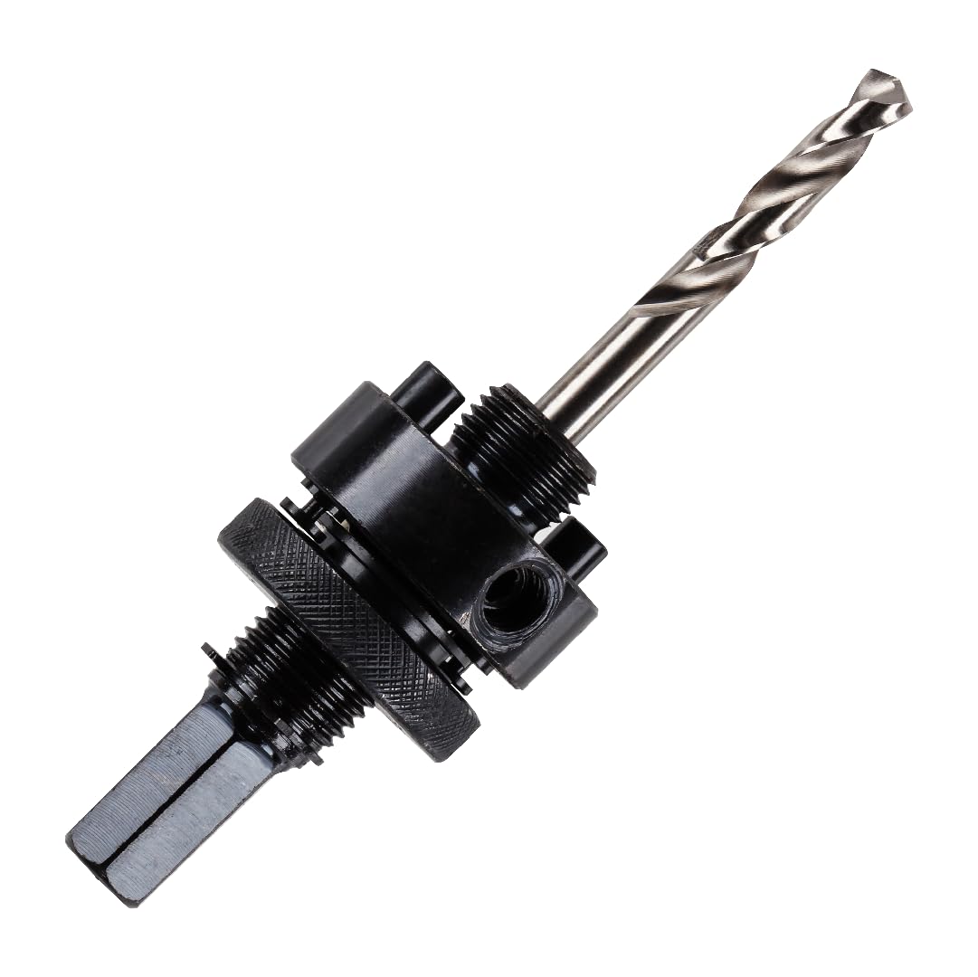 Rennie Tools - A2 Hole Saws Arbor For 32mm - 250mm Holesaws + HSS Pilot Drill Bit. Quick Change Mandrel Holesaw Adapter For Use In Any Drill Chuck That Can Hold An 11mm Shank. โ image 1