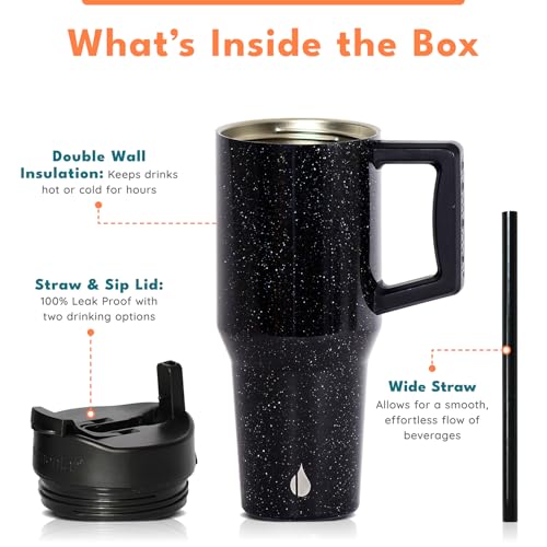 Image of Elemental 100% Leak Proof 32oz Tumbler with Handle & Straw Travel Mug