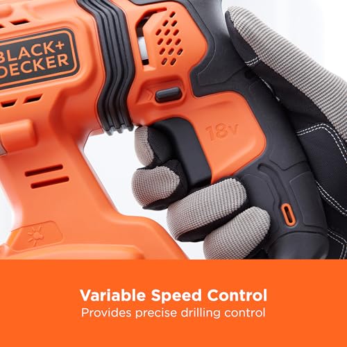 BLACK+DECKER 18V SDS-Plus Hammer Drill, Cordless, 2.0Ah Battery, 1A Cup Charger, Kitbox, BCD900D1K-GB 9 BLACK+DECKER 18V SDS-Plus Hammer Drill, Cordless, 2.0Ah Battery, 1A Cup Charger, Kitbox, BCD900D1K-GB - Image 9