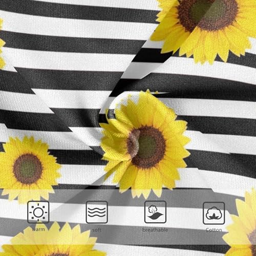 Funny Girls Underwear Toddlers 2t Cotton Panties for Girl Yellow Sunflowers Black Stripes Briefs Undies Kids3