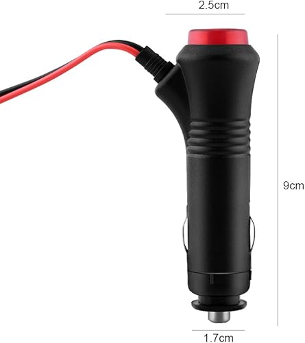 Miniatura 5 de Enchufe para encendedor de cigarrillos de automóvil, conector de encendedor de cigarrillos de 12 V-24 V, fusible de interruptor de encendido y