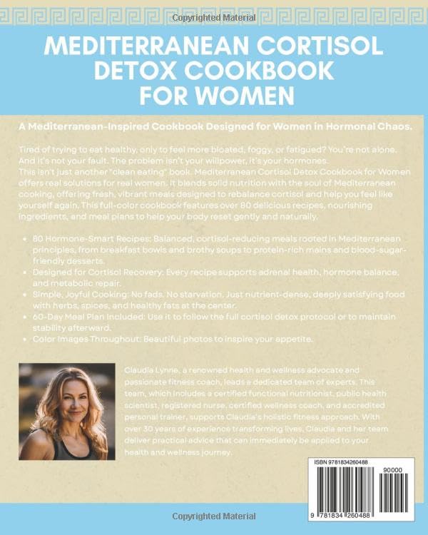 Mediterranean Cortisol Detox Cookbook for Women: Science-Based Recipes to Burn Belly Fat, Sleep Deeper, Balance Hormones, Renew Energy, and Lose ... Minutes (Mind & Body Mediterranean Wellness) - Image 2