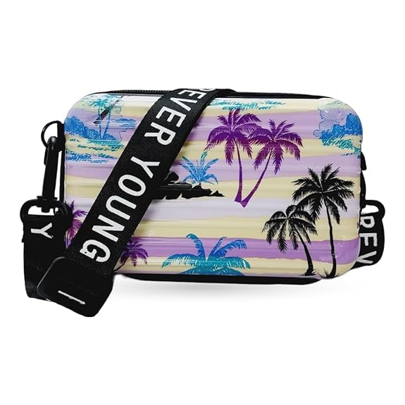 Image of 3D Sling Box Bag /Forever Young Sling bag /Cross body Shoulder bag /Stylist Cosmetic Bag /Women Sling Bag /Trendy Suitcase Type Bag For Girls