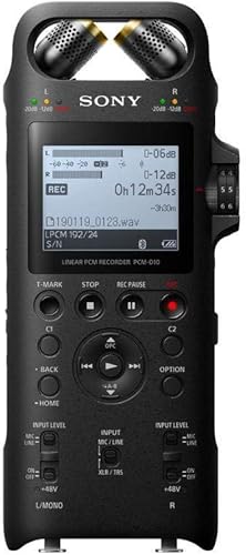 Sony PCM, 2 grabadoras portátiles de estudio, XLR a 1/4 pulgadas (PCMD10)