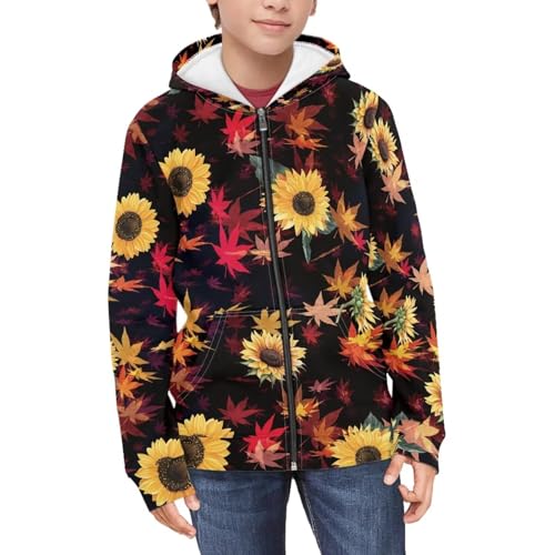 Hawapod 6-16 Years Boys Girls Zip Up Hoodies Winter Warm Sweatshirts Outerwear Pullover With Pockets3