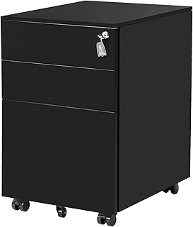 Greatmeet Metal Filing Cabinet 3 Drawer File Cabinet With Lock Office Drawers Fully Disassembled Charcoal Gray