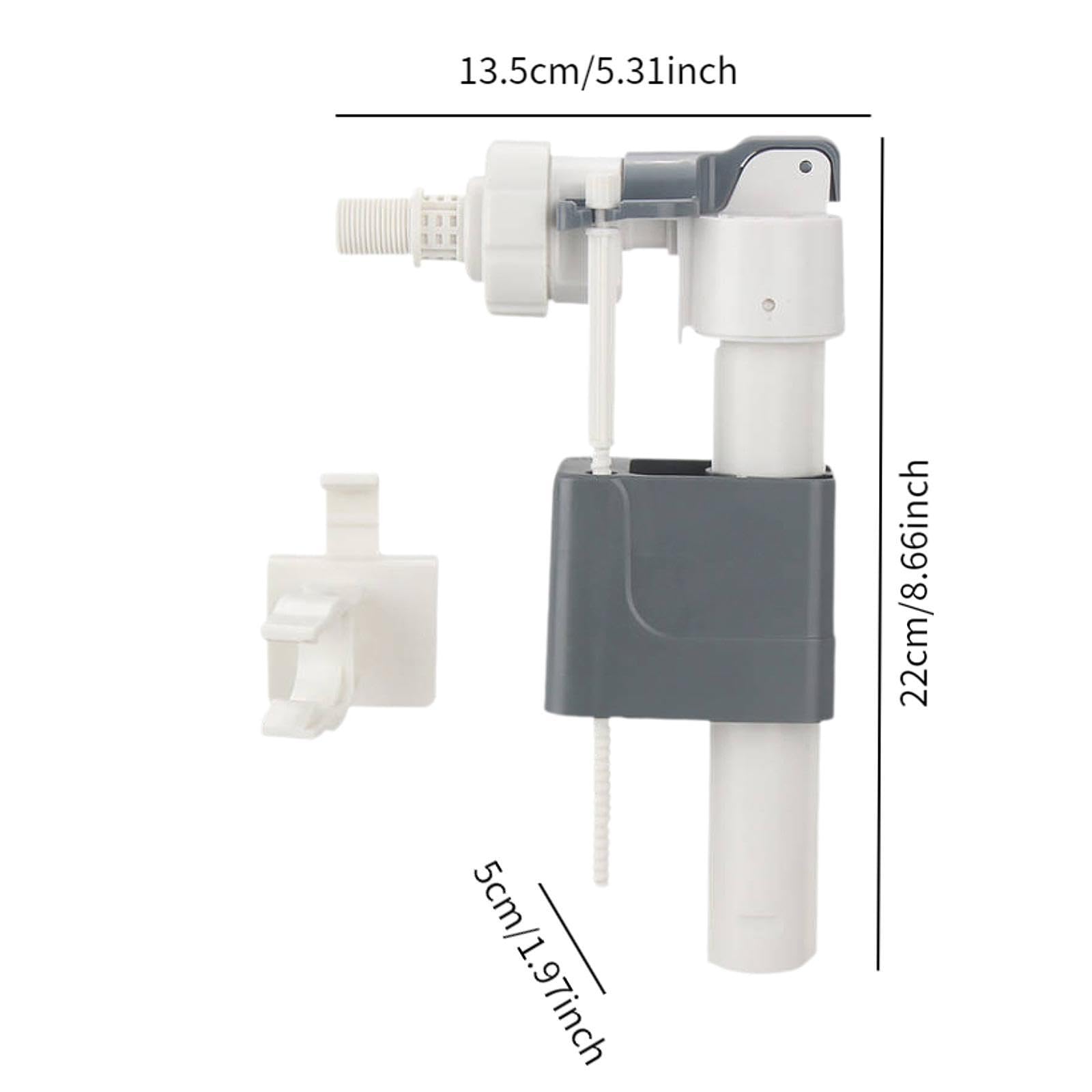 HGZLQKD Hidden Toilet Tank Fill Valve,Wall Hung Toilet Tank Part Toilet Repair Replacement Water Inlet Valve for Shop Washroom Home 1.6cm 13.5x5x22cm - Image 4