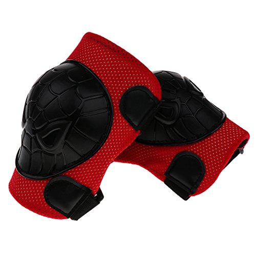 F Fityle 6 Peças Garoto Menino Menina Skate Skate Bicicleta Cotovelo Pulso Protetor De Joelho - Pret