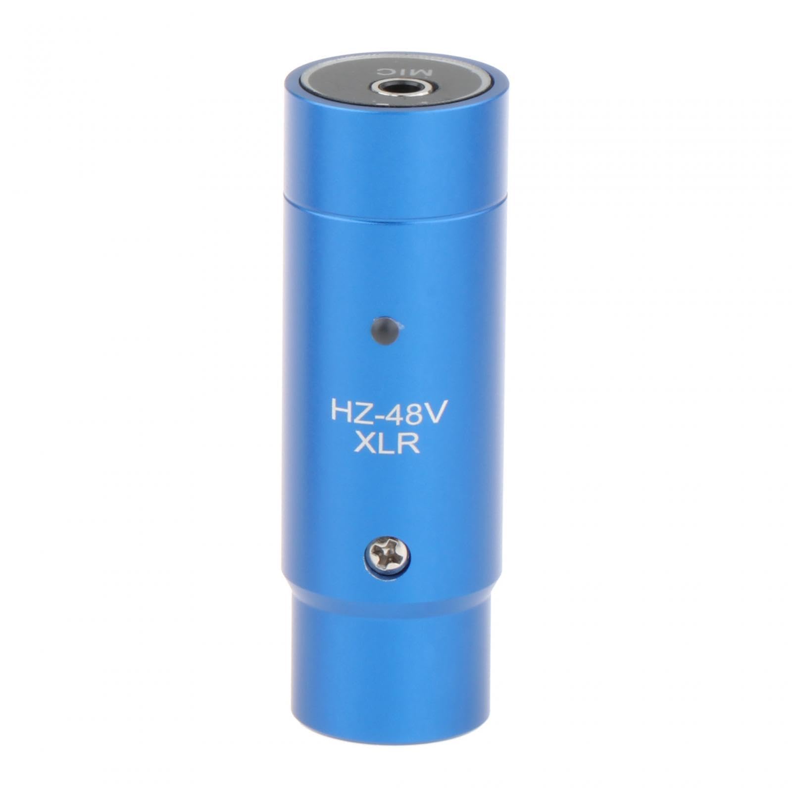 5 Set Phantomspeisung Adapter Stereo für Kondensator Mic Plug and Play XLR Mic Adapter blau Länge 63mm
