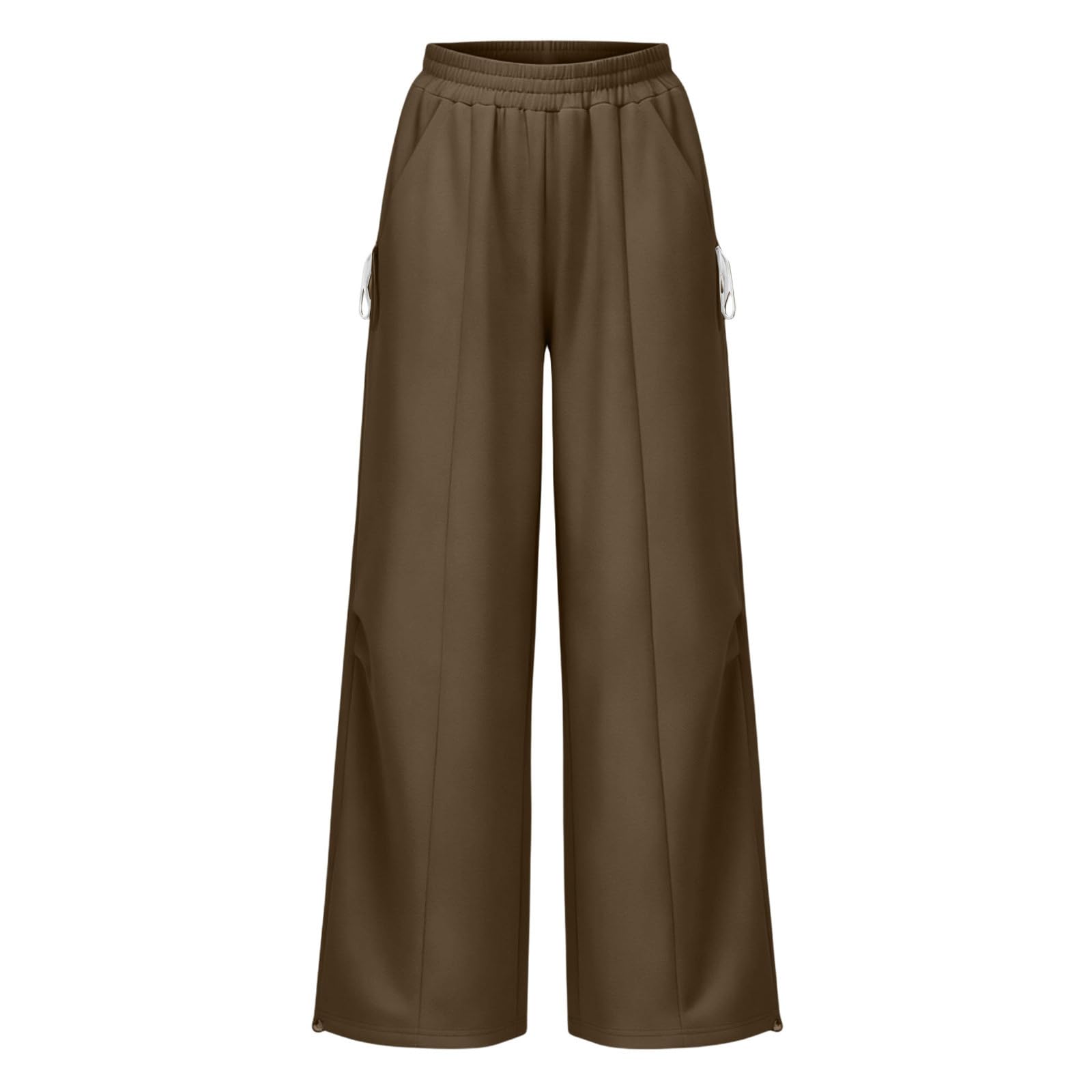 Pantaloni Sportivi Donna Pantaloni a Gamba Larga con Elastico in Vita Pantalone Jogger con Coulisse Comodi Pantlone Cotone Morbidi Casual Pant Baggy Tinta Unita Pants Lunghi per Yoga e Fitness