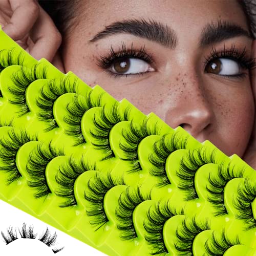 LANKIZ Lash Clusters Wispy Lashes Natural Look Individual Lashes 10-16mm Fluffy Curly False Eyelashes Cluster Eyelash Extensions Faux Mink Fake Lashes Strip 10 works Pack DIY at Home(Aster Style) - Image 3