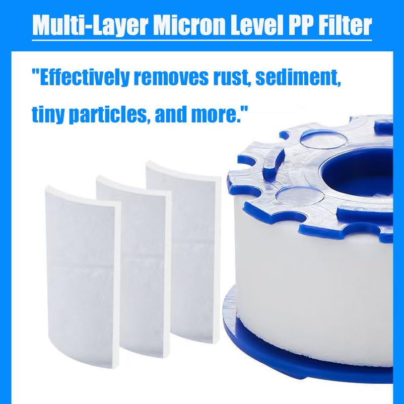 Miniatura 5 de 7 piezas de grifo de filtro de agua para fregadero con cartuchos, filtro de agua giratorio universal de 360 para grifo de cocina que elimina flúor