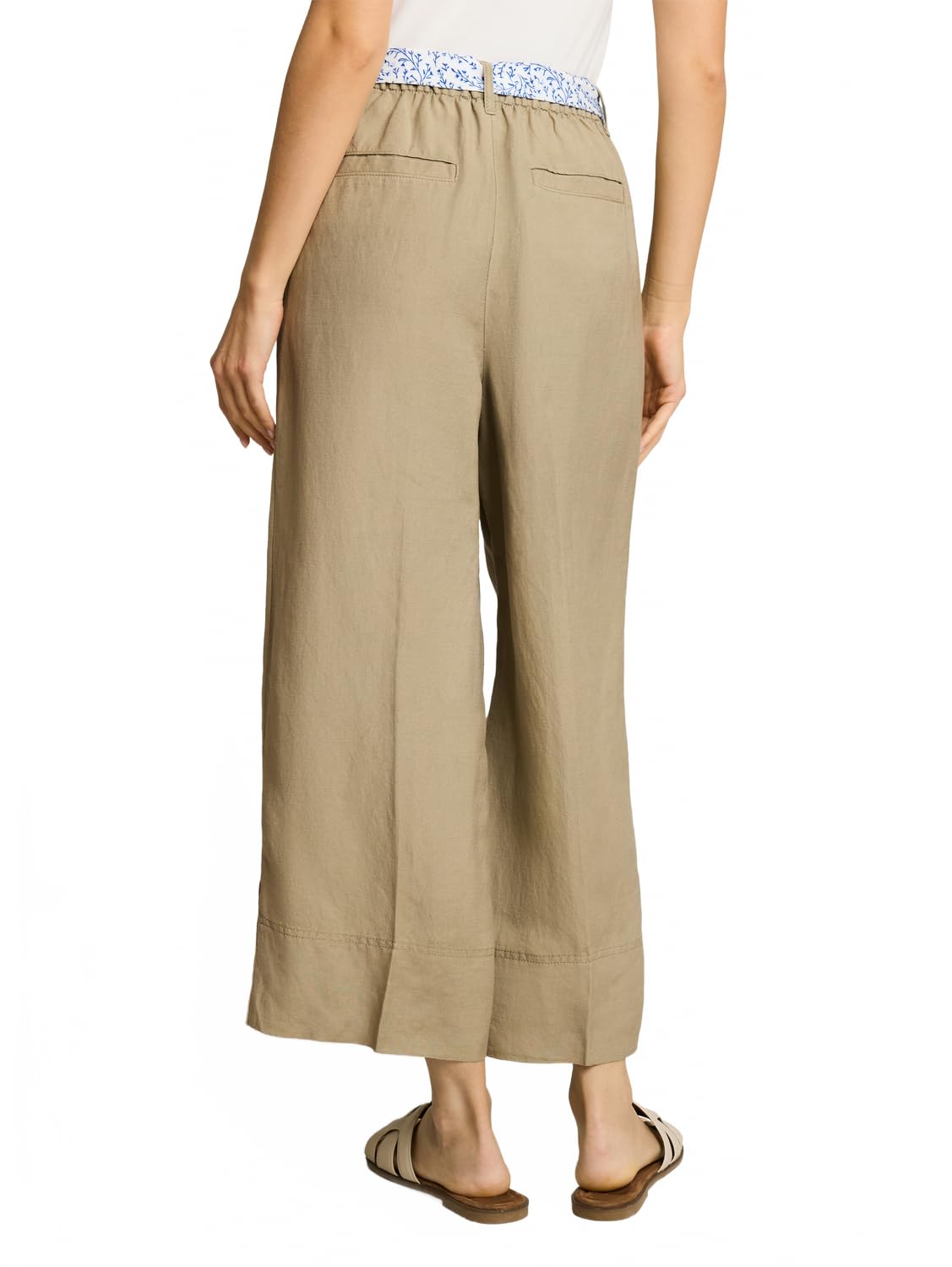 Tom Tailor Damen Culotte Hose mit Leinenanteil 1049993
