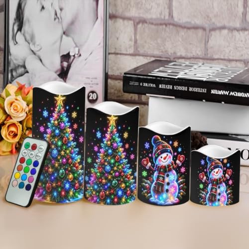 Image of Christmas Flameless Battery Operated Lamp with Remote Control