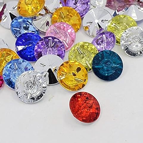50 x redonda de cristal 15 mm 1 agujero de costura botones Mixed, acrílico, mixto Cover