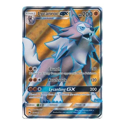 Pokemon SM Burning Shadows 136/147 Lycanroc GX (Full Art)
