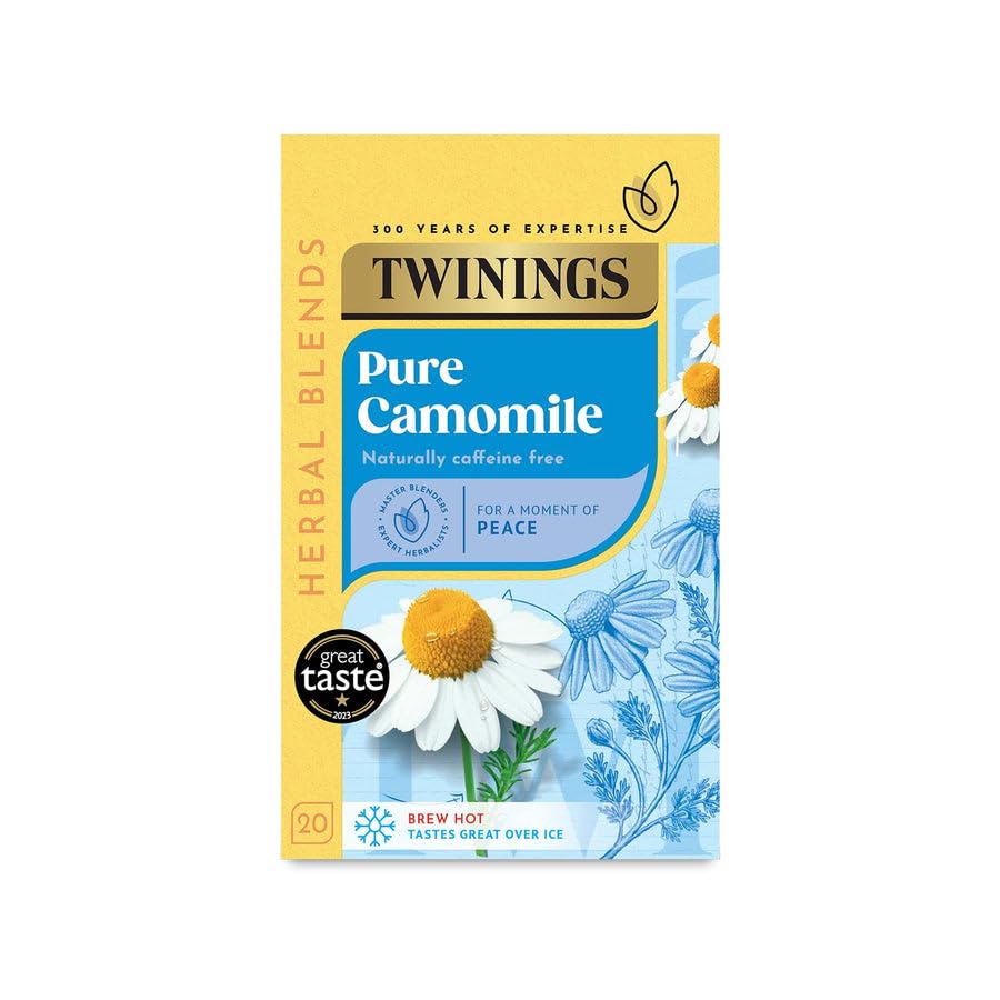 Twinings - Tisana alla camomilla pura, 20 bustine (8 confezioni, tot. 160 bustine), 240 g
