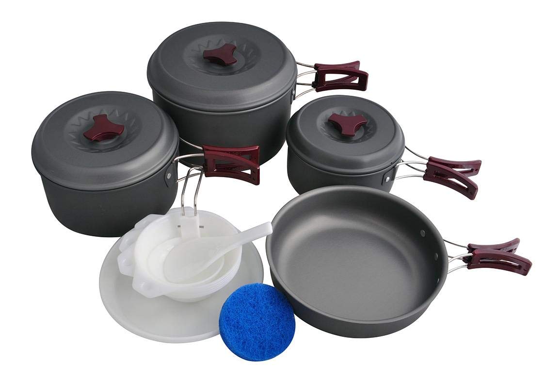 FreeCamp C565-HA Anodize Alüminyum Yemek Seti, 1520 g, Gri