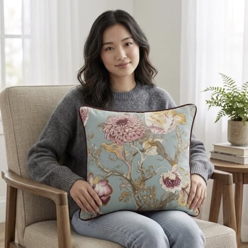 Image of Handmade Throw /Pillow Cushion Cover : 100% Cotton Fabric : High Thread Count : Set of 5